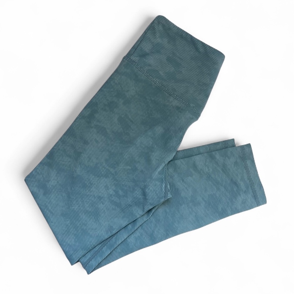 Lilybod Teal Striped Leggings Size S